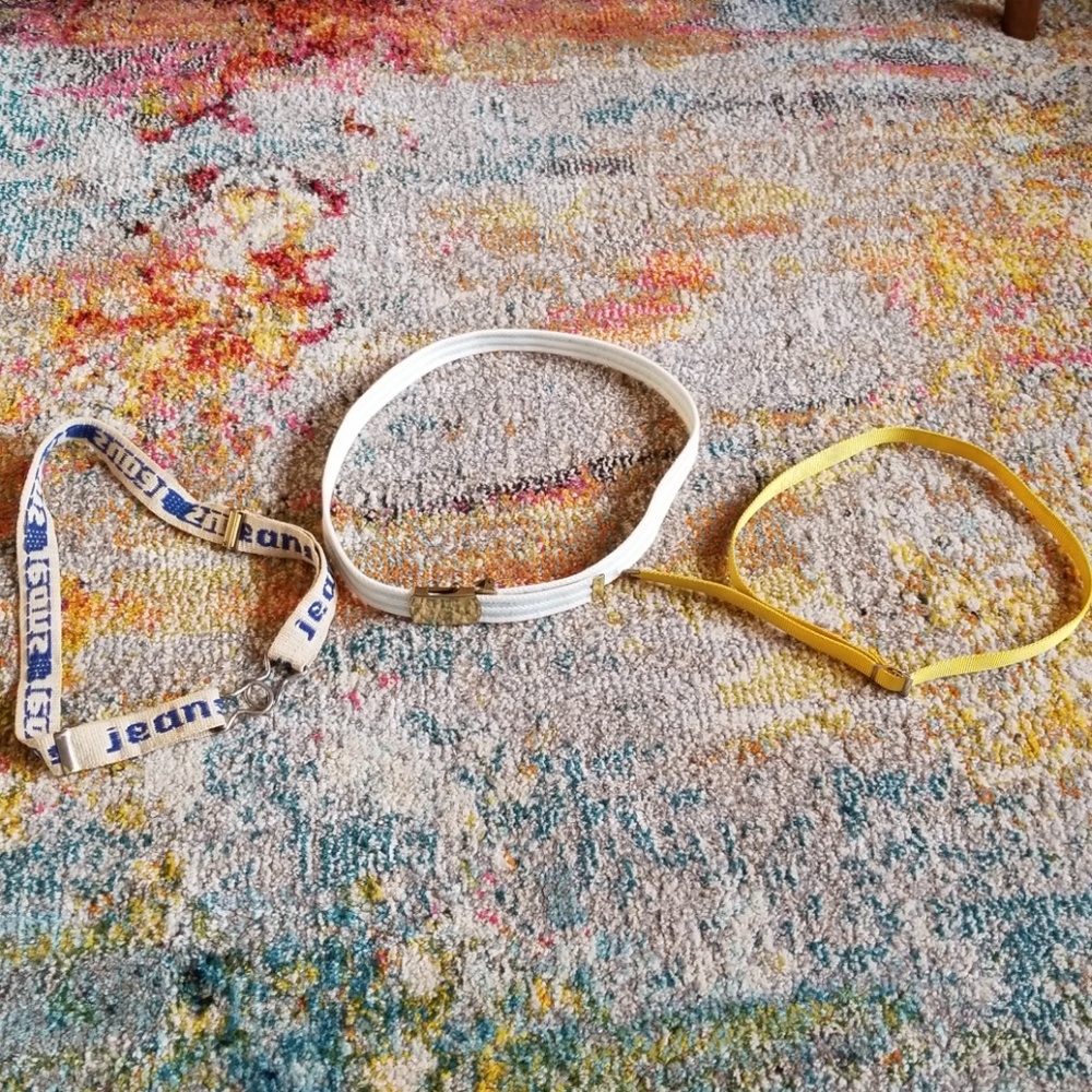Vintage Fabric Belt Set One Size Fits - Picture 2 of 4